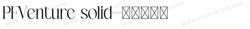 PFVenture solid字体转换